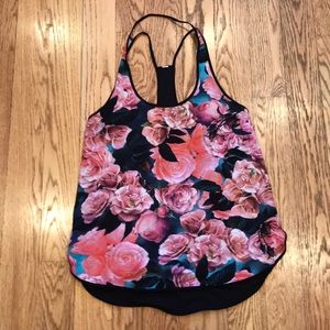 Lulu lemon rose print tank -4